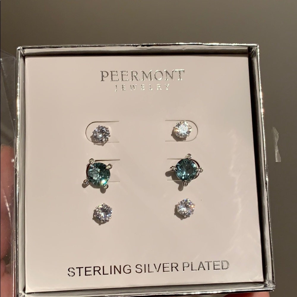 Captivating Sea Blue earrings set with gift box